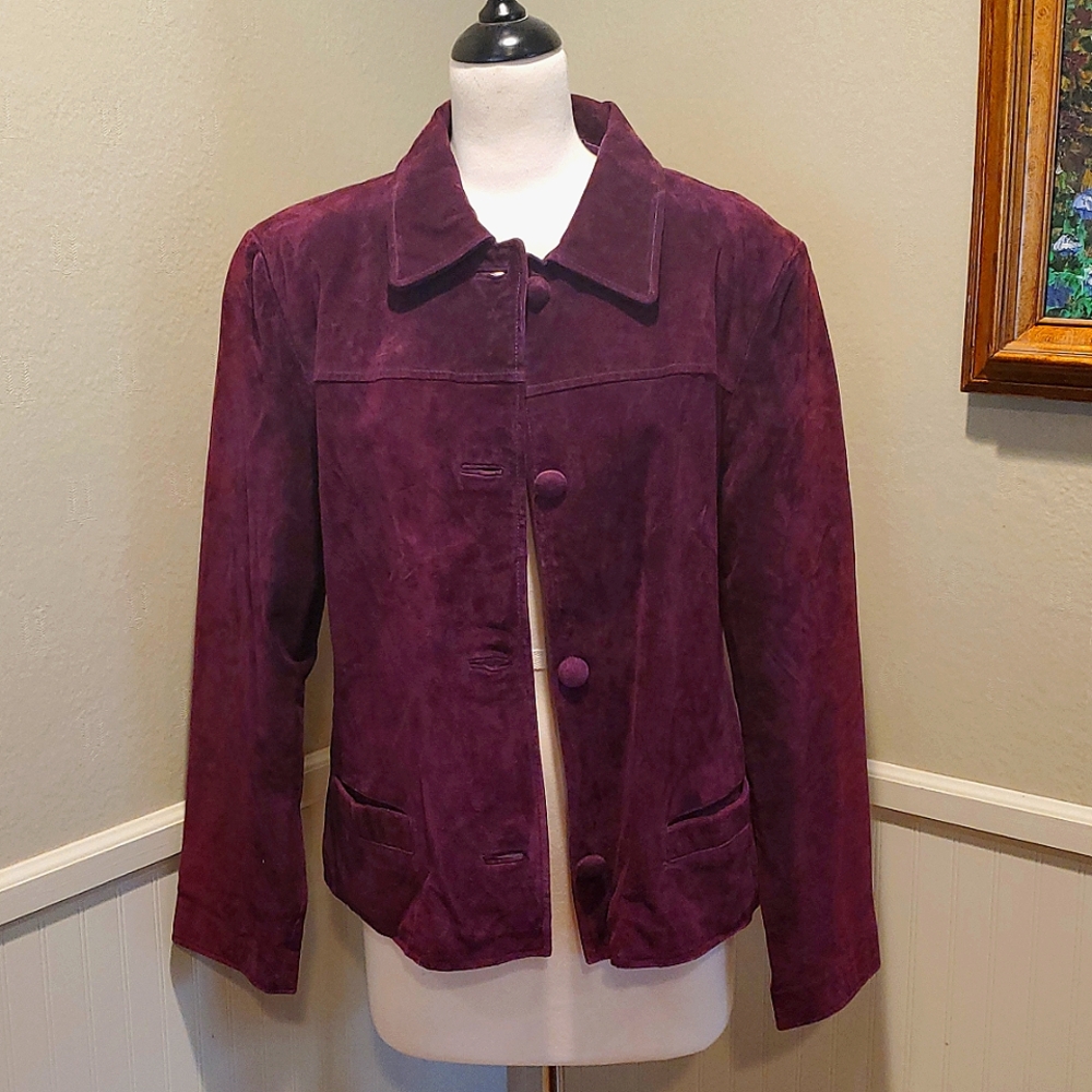 Suede Jacqueline Ferrar grape jacket